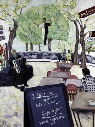 Montmartre, 2017 (akryl na płótnie) autorstwa Deborah Eve Alastra