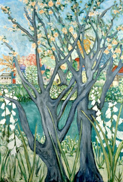 Spring Trees, 2012 (akryl na płótnie) autorstwa Deborah Eve Alastra