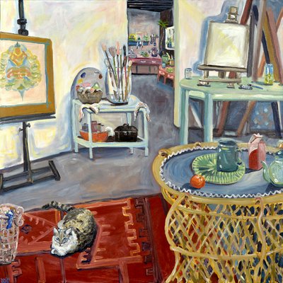 Studio de Sabou, 2023 (akryl na płótnie) autorstwa Deborah Eve Alastra