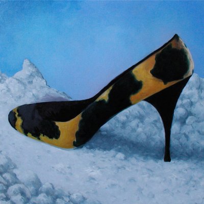 Wysoki obcas, 2008 (olej na płótnie) autorstwa Deborah Stevenson