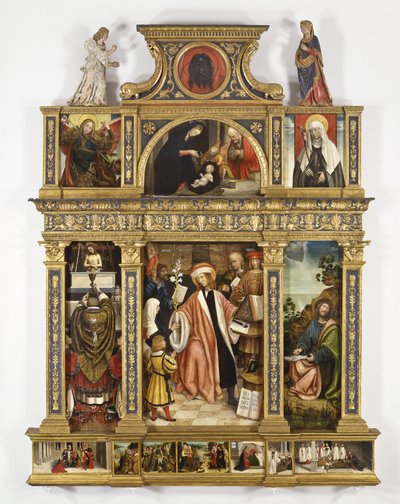 Poliptyk Sant Ivo, ok. 1520 (tempera na płycie, antyczna rama) autorstwa Defendente Ferrari