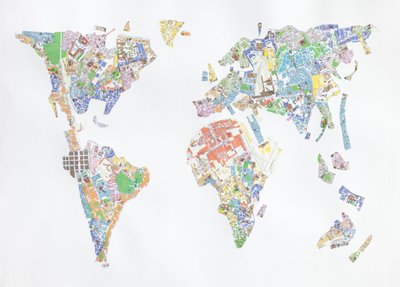 Venice World, 2008 (kolaż na papierze) autorstwa Deirdre Kelly