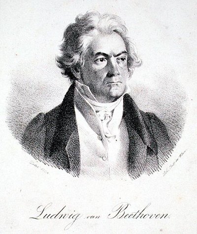 Ludwig van Beethoven (1770-1827) 1824 (lito) autorstwa Deker Deker