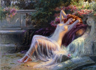 Akt z różami; Nu aux Roses autorstwa Delphin Enjolras