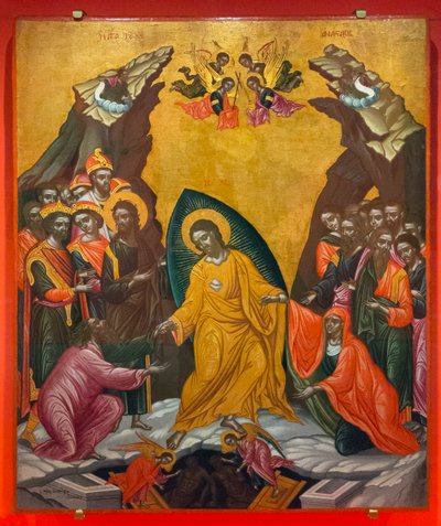 "Zstąpienie Chrystusa do piekieł", ok. 1710 (tempera na drewnie) autorstwa Demetrios Phoskalis