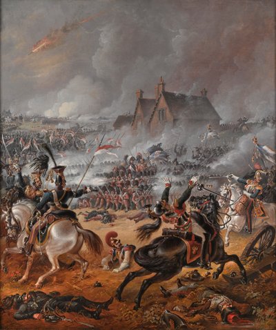 Bitwa pod Waterloo (olej na płótnie) autorstwa Denis (follower of) Dighton