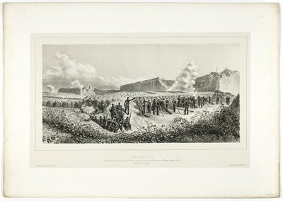 Bateria nr 14, z Souvenirs of Italy: Rome Expedition autorstwa Denis Auguste Marie Raffet