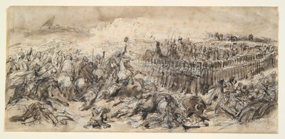 Scena bitwy (Badanie dla 2. Lekkiej Kawalerii odpierającej atak Arabów) autorstwa Denis Auguste Marie Raffet
