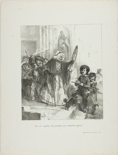 Dzieci w dzisiejszych czasach są bardzo złe! autorstwa Denis Auguste Marie Raffet