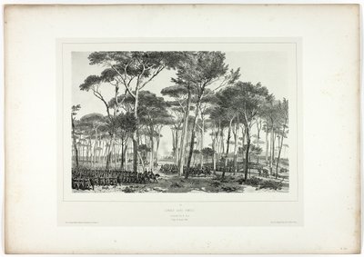 Walka w Pamfili, z Souvenirs of Italy: Rome Expedition autorstwa Denis Auguste Marie Raffet