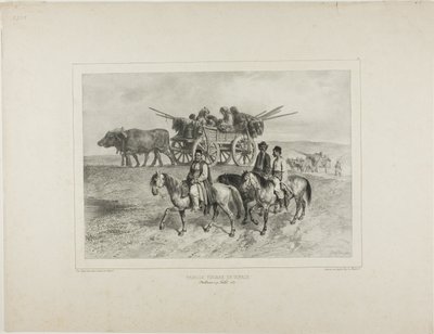 Rodzina podróżujących węgierskich Cyganów, Mołdawia, 19 lipca 1837 r. autorstwa Denis Auguste Marie Raffet