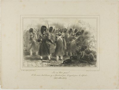 Nie strzelam! Gdyby sprawa była dobra, nie byłoby pieniędzy na jej obronę. 28 lipca 1830 r. autorstwa Denis Auguste Marie Raffet