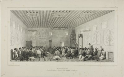Modlący się Tatarzy, Istrimdjami-Kara-sou-Bazar, Krym, 19 października 1837 r. autorstwa Denis Auguste Marie Raffet