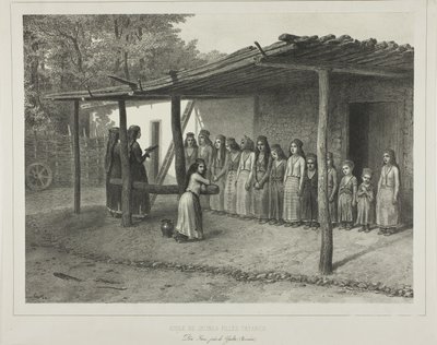 Szkoła dla młodych tatarskich dziewcząt autorstwa Denis Auguste Marie Raffet