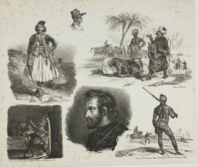 Arkusz szkiców autorstwa Denis Auguste Marie Raffet