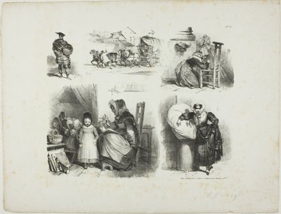 Arkusz szkiców autorstwa Denis Auguste Marie Raffet