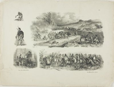 Arkusz szkiców autorstwa Denis Auguste Marie Raffet
