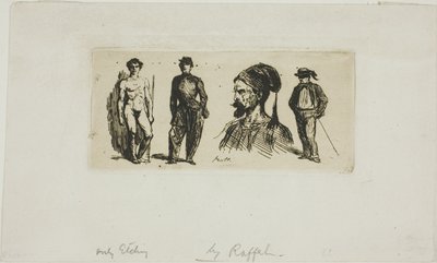 Arkusz szkiców autorstwa Denis Auguste Marie Raffet