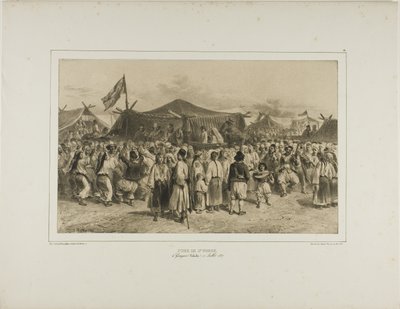 Targi St. Pierre, Giourjevo, Wołoszczyzna, 11 lipca 1837 r. autorstwa Denis Auguste Marie Raffet