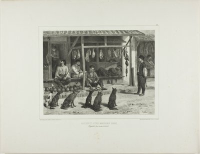Rzeźnik i inni tatarscy kupcy autorstwa Denis Auguste Marie Raffet