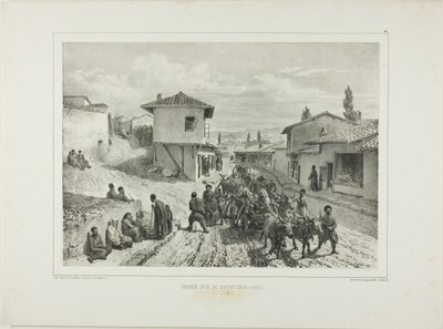 Główna ulica Baghtcheh-Saraï, Krym, 19 sierpnia 1837 r. autorstwa Denis Auguste Marie Raffet