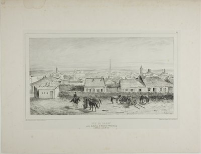 Widok na Jassy z balkonu hotelu St. Petersburg, Mołdawia, 19 lipca 1837 r. autorstwa Denis Auguste Marie Raffet