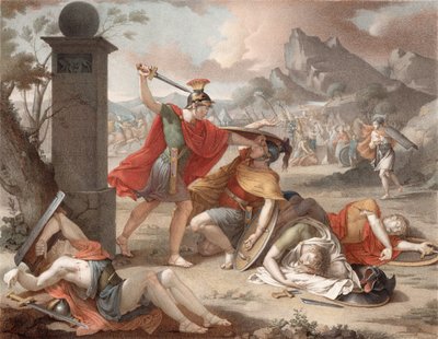 Denis-Sébastien Leroy - Bitwa pod Horatii i Curatii - 1798 CROP autorstwa Denis Sebastien Leroy