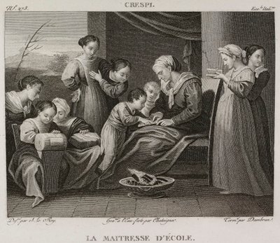 Denis-Sébastien Leroy, Chataigner i Dambrun - Nauczycielka, według Giuseppe Crespi - 1802-1815 autorstwa Denis Sebastien Leroy