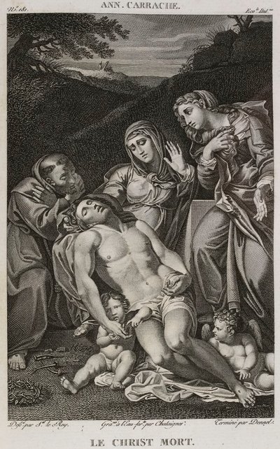 Denis-Sébastien Leroy, Chataigner i Dennel - Martwy Chrystus według Annibale Carracciego - 1802-1815 autorstwa Denis Sebastien Leroy
