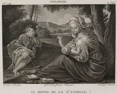 Denis-Sébastien Leroy, Chataigner i Dennel - Reszta Świętej Rodziny, według Il Pesarese - 1802-1815 autorstwa Denis Sebastien Leroy
