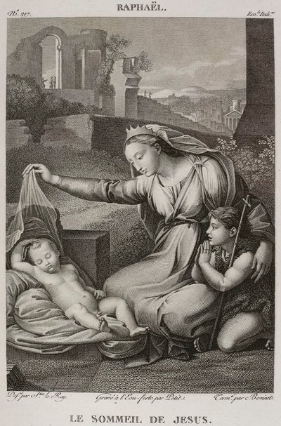 Denis-Sébastien Leroy, Petit i Bovinet - Śpiący Jezus, według Rafaela - 1802-1815 autorstwa Denis Sebastien Leroy