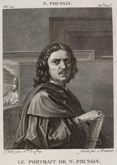 Denis-Sébastien Leroy et Boutrois - Portret Nicolasa Poussina, według Nicolasa Poussina - 1802-1815 autorstwa Denis Sebastien Leroy