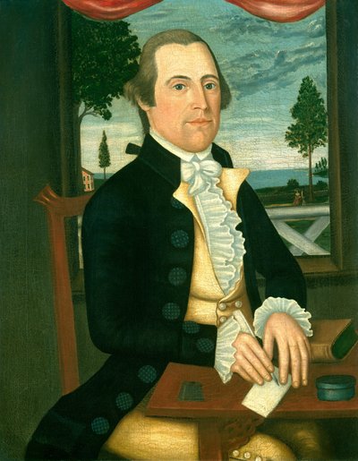 Kapitan Elisha Denison, rok. 1790 autorstwa Denison Limner