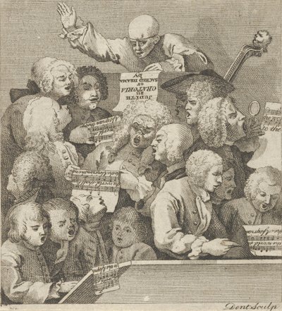 Chór śpiewaków, ca. 1800. autorstwa Dent