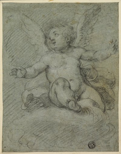 Putto siedzący na chmurach autorstwa Denys Calvaert