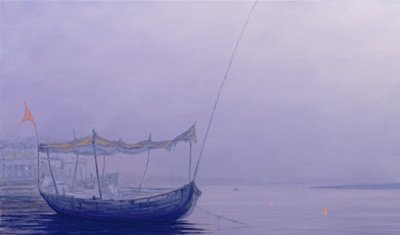 Świece modlitewne nad Gangesem autorstwa Derek Hare