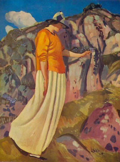 Żółta spódnica, 1914 autorstwa Derwent Lees