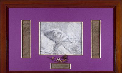 Victor Hugo na łożu śmierci, około 1885 r. (olej na drewnie) autorstwa Desire Francois Laugee