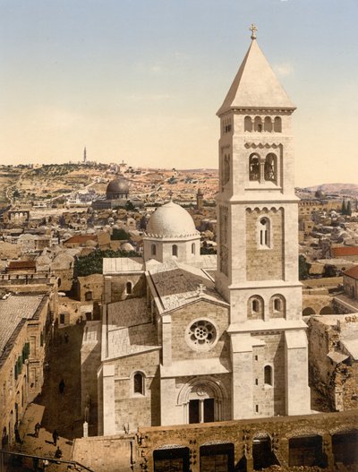 Kościół św. Zbawiciela, Jerozolima, Ziemia Święta, ok. 1890-ok. 1900 (odbitka fotochromowa) autorstwa Detroit Photographic Co.