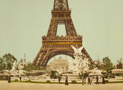 Wieża Eiffla i fontanna, Ekspozycja Universelle, Paryż, Francja, ok. 1900 autorstwa Detroit Publishing Co.