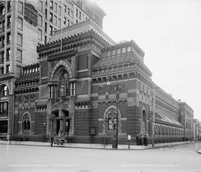 Pennsylvania Academy of Fine Arts, Filadelfia, Pensylwania, ok. 1900 (zdjęcie czarno-białe) autorstwa Detroit Publishing Co.