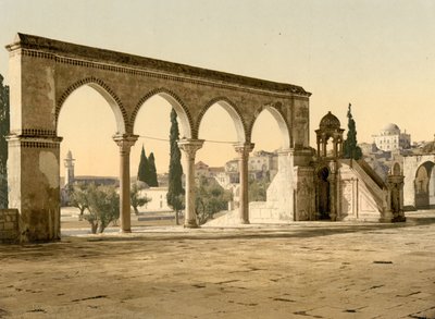 Ambona w Cadi Borhan-ed-din, Jerozolima, Ziemia Święta, ok. 1890-1900 (odbitka fotochromowa) autorstwa Detroit Publishing Co.
