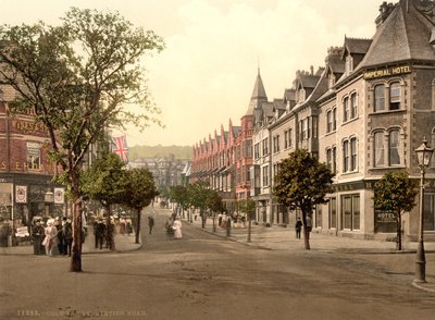 Station Road, Colwyn Bay, Walia, ok. 1890-1900 (odbitka fotochromowa) autorstwa Detroit Publishing Co.