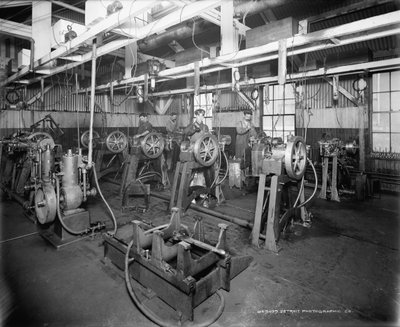 Pomieszczenie testowe, Leland & Faulconer Manufacturing Company, Detroit autorstwa Detroit Publishing Co.