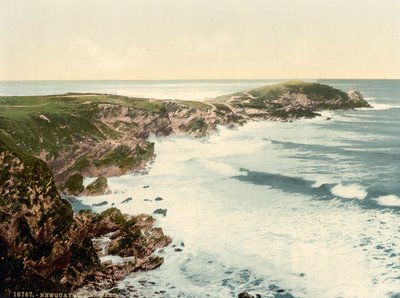 Towan Head, Newquay, Cornwall, Anglia, Photochrome Print, c.1900 autorstwa Detroit Publishing Co.