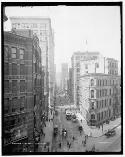Wood St. od Liberty Avenue, Pittsburgh, Pa. autorstwa Detroit Publishing Co.