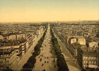 Avenue des Champs-Élysées, Paryż, ok. 1890-1900 (fotochrom) autorstwa Detroit Publishing Co.