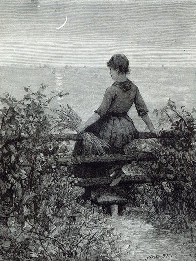 „Dziewczyna rybaka”, z „Godziny wypoczynku”, 1888 r. autorstwa Dewey Bates