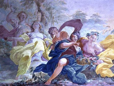 Scena mitologiczna (fresk) autorstwa Diacinto (attr.) Fabbroni