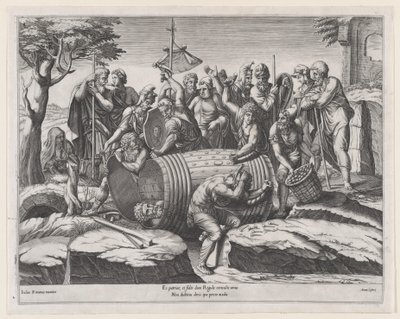 Lustro rzymskiej świetności: Marek Atilius Regulus w beczce, koniec XVI wieku autorstwa Diana Mantuana